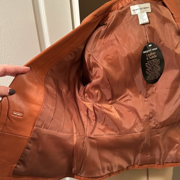 Newport News Leather Jacket/Blazer size 8 NWT - Picture 6 of 6